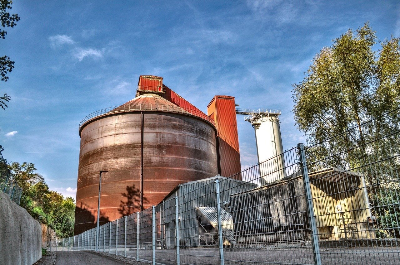A silo for a cement plant